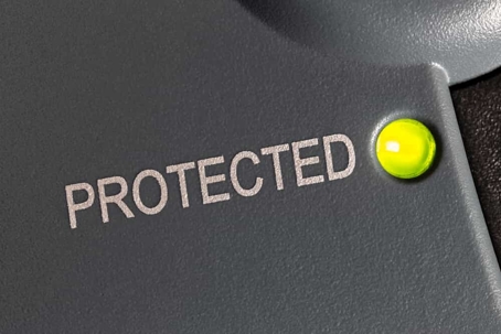 surge protection with green light on